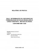 A DETERMINAÇÃO DO COEFICIENTE DE PERMEABILIDADE DE SOLOS GRANULARES À CARGA CONSTANTE – MÉTODO DE ENSAIO