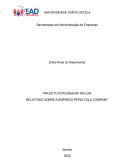 O PROJETO INTEGRADOR TAYLOR RELATÓRIO SOBRE A EMPRESA PEPSI-COLA COMPANY