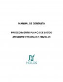 O MANUAL DE CONSULTA PROCEDIMENTO PLANOS DE SAÚDE ATENDIMENTO ONLINE COVID-19