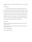 Tempo de Dissolução de Soluto Para Diferentes Temperaturas de Solvente e Áreas de Superfície de Contato