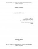 Pesquisa de Opiniões Sociais Bacharelado em Agronomia Componente Curricular: Estatística