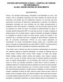 O ESTÁGIO EM NUTRIÇÃO CLÍNICA – HOSPITAL DE CÂNCER DE PERNAMBUCO