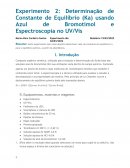 A Determinação de Grandezas Termodinâmicas usando Espectroscopia no UV/Vis