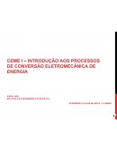 A Introdução Aos Processos De Conversão Eletromecânica De Energia