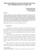 As Dietas Restritivas E Seus Efeitos Nocivos No Comportamento Alimentar