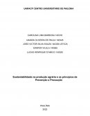 A Sustentabilidade Na Produção Agrária E Os Princípios De Prevenção E Precaução