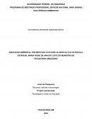 O Projeto em Educação para Mestrado em Ciências Ambientais