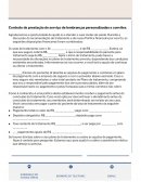 O Contrato De Prestação De Serviço De Lembranças Personalizadas E Convites