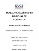 Trabalho de Constituição e Renda