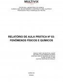 Aula Prática 07: Estequiometria - Rendimento De Uma Reação De Precipitação