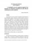 O Tratamento Do Lixo E Resíduos Doméstico Do Município De Presidente Figueiredo-Am Como Meio De Preservação Do Meio Ambiente