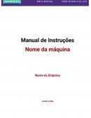 O Manual de Instruções Nome da máquina