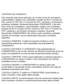 O Contrato De Comodato