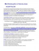 A Introdução A Psicologia Hospitalar