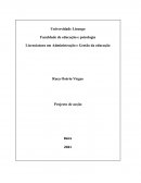 A Licenciatura Em Administração E Gestão Da Educação