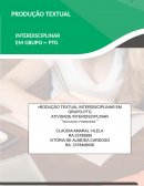 Produção Textual Interdisciplinar Em Grupo-Ptg Atividade Interdisciplinar “Educação Financeira”