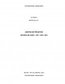 Trabalho Acadêmico da Disciplina Gestão de Projetos