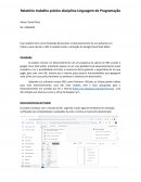 Relatório Trabalho Prático Disciplina Linguagem de Programação