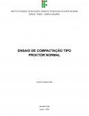 O Ensaio De Compactação Tipo Proctor Normal