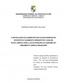 A Estipulação De Alimentos Dos Filhos Advindos Do Divórcio De Casamento Homoafetivo: Analise Socio-Juridica Sob A Luz Do Princípio Da Isonomia No Ordamento Jurídico Brasileiro