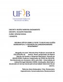 Resenha Crítica Sobre O Texto “O Golpe Nas Ilusões Democrática E A Ascenção Do Conservadorismo Reacionário”