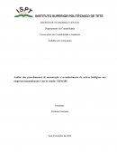 Departamento de Contabilidade Licenciatura em Contabilidade e Auditoria