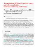 Como as diferenças perceptivas entre líderes e seguidores afetam a relação resiliência-trabalhabilidade