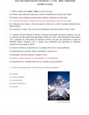 Exercícios De Geografia - 6º Ano - Clima E Tempo