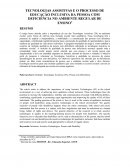 Tecnologias Assistivas E O Processo De Educação Inclusiva Da Pessoa Com Deficiência No Ambiente Regular De Ensino
