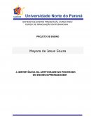 A Importância Da Afetividade No Processo De Ensino/Aprendizagem