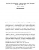 O Ensino de Sociologia na Rede Estadual