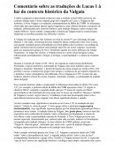 Comentário à Tradução de Lucas da CNBB